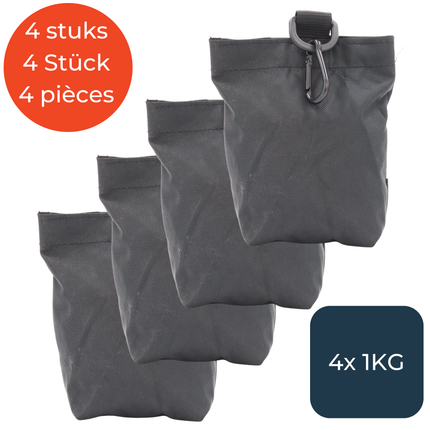 Sachets de sable noirs - Lot de 4 pièces de 1 kg