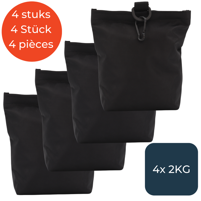Sac de sable noir - Lot de 4 pièces de 2 kg