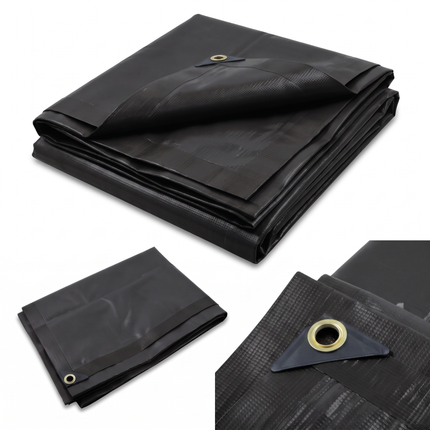 Bâche PVC 600 g/m² – Bâche de protection – Bâche de chantier – Noire