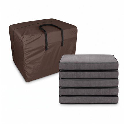 Housse de rangement pour coussins de jardin 600D luxe brun foncé
