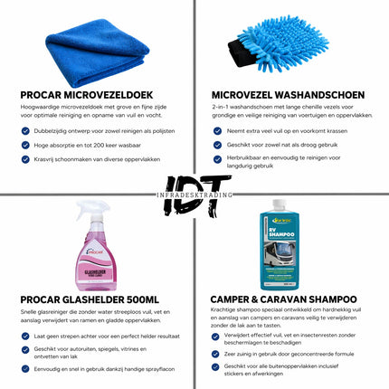 Kit de nettoyage extérieur pour camping-car et caravane