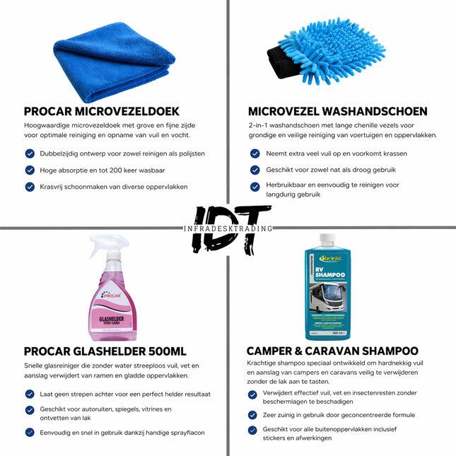 Kit de nettoyage extérieur pour camping-car et caravane