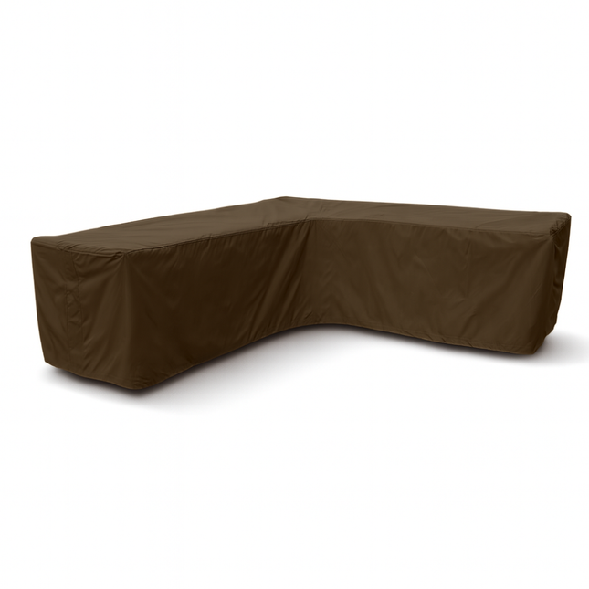 Tuinbankhoes gelijke zijden 600D Luxe Donker Bruin