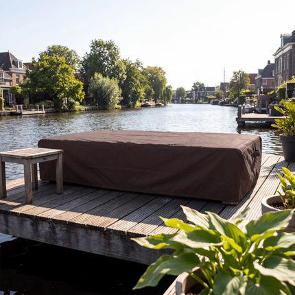 Housse de lit de jardin 600D luxe brun foncé