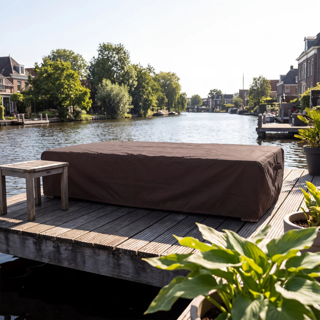 Housse de lit de jardin 600D luxe brun foncé