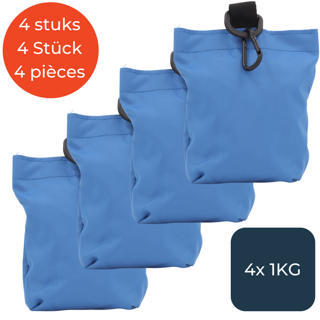 Sachets de sable bleus - Lot de 4 pièces de 1 kg