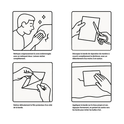 Kit de réparation pour bâche PVC