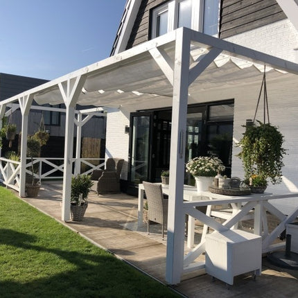 Schaduwdoeken Harmonicadoek Artic White