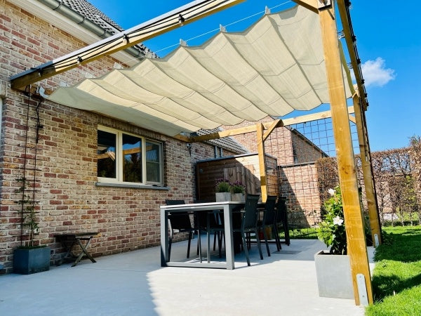 Schaduwdoeken Harmonicadoek Sahara Sand