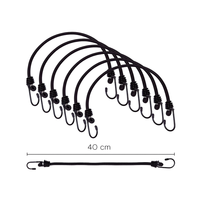 Lot de 6 tendeurs élastiques rapides